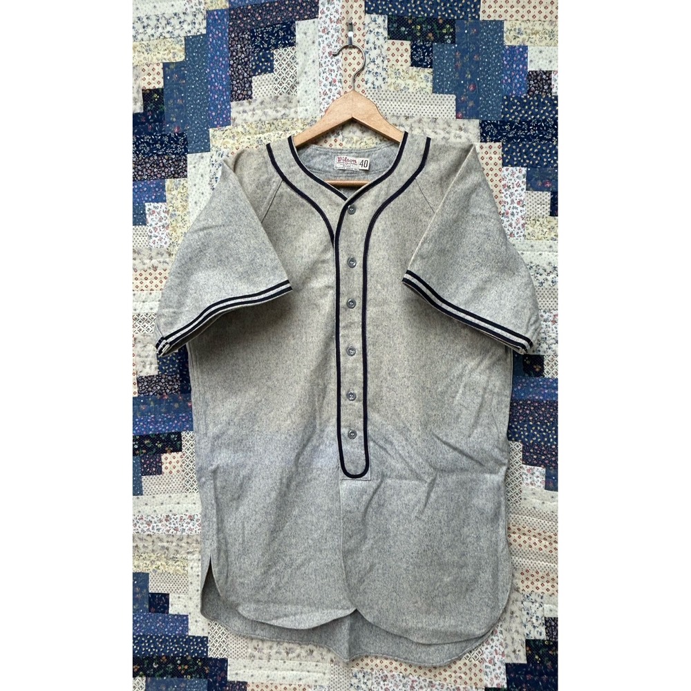 True Vintage 1940s Wilson Sporting Co. Baseball Jersey Wool Blank